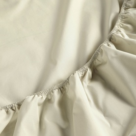 200 Thread Count Organic Percale Fitted Sheet Hazelnut