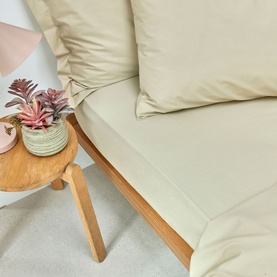 200 Thread Count Organic Percale Fitted Sheet Hazelnut