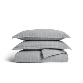 Flannel Striped Duvet Set
