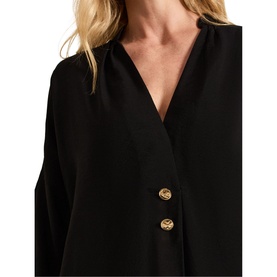 Cynthia Button-Detail Blouse
