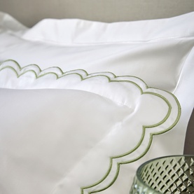 Scallop Edge Duvet Set Matcha