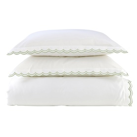 Scallop Edge Duvet Set Matcha