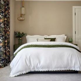 Scallop Edge Duvet Set Matcha