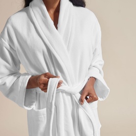 Supreme Velour Bathrobe White