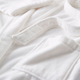 Supreme Velour Bathrobe White