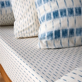 Kasuri Duvet Set Blue