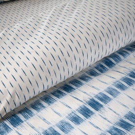 Kasuri Duvet Set Blue