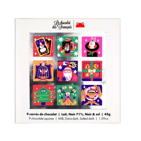 Christmas Chocolate Squares Box of 9