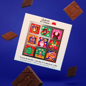 Christmas Chocolate Squares Box of 9