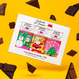 Christmas Box of Three Chocolate Bars