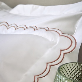Scallop Edge Duvet Set Fire