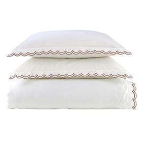 Scallop Edge Duvet Set Fire