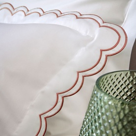 Scallop Edge Single Duvet Set Fire