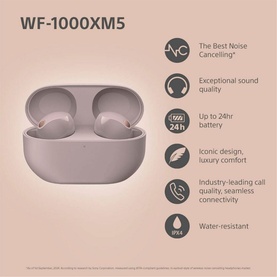 XM5 Bluetooth Earbuds Smokey Pink