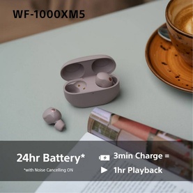 XM5 Bluetooth Earbuds Smokey Pink