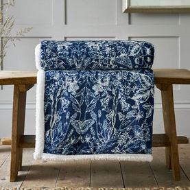 Secret Garden Throw Blue