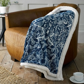 Secret Garden Throw Blue