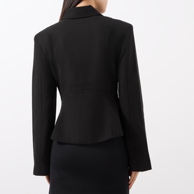Light-Twill Peplum Blazer