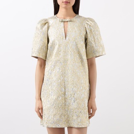 Metallic Mini Shift Dress