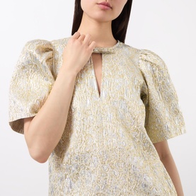 Metallic Mini Shift Dress