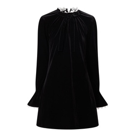 Velvet A-Line Mini Dress