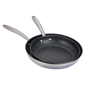Stainless Steel Induction 2-Piece Frying Pan Set