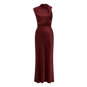 Sienna Petite Satin Draped Dress