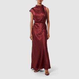 Sienna Petite Satin Draped Dress