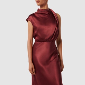 Sienna Petite Satin Draped Dress