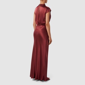 Sienna Petite Satin Draped Dress