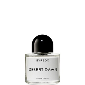 Byredo Desert Dawn Eau de Parfum 50ml, clear glass bottle with black dome cap and white label