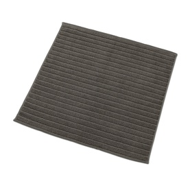 Christys Prism Towel Tarmac in black, 100% Turkish cotton with tonal stripe detail, soft quick-dry finish