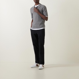 Embroidered Logo Slim-Leg Chinos
