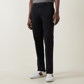 Embroidered Logo Slim-Leg Chinos