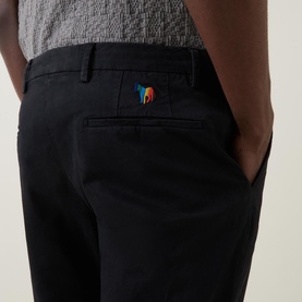 Embroidered Logo Slim-Leg Chinos