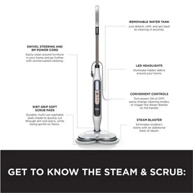 Steam & Scrub Automatic Steam Mop with Steam Blaster