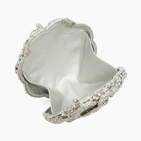 Bling Floral Diamante Embellished Clutch