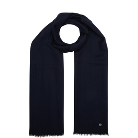 Frayed Logo Scarf