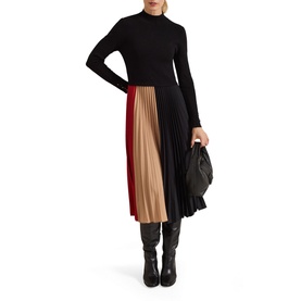 Kiera Colourblock Pleated Dress
