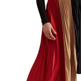 Kiera Colourblock Pleated Dress