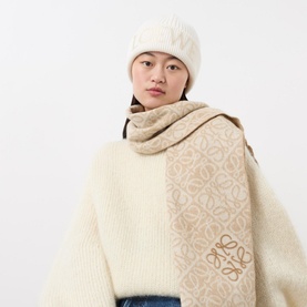 Logo Ribbed Knit Beanie Hat