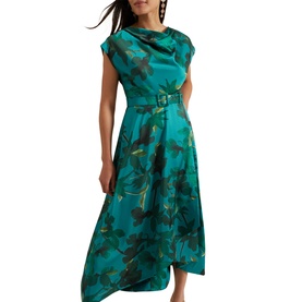 Sabrianna Floral Belted Dress
