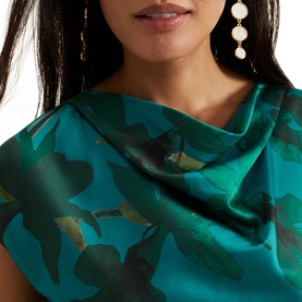 Sabrianna Floral Belted Dress