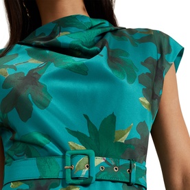 Sabrianna Floral Belted Dress