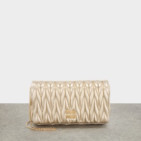 Matelass&eacute; Metallic Mini Crossbody Bag
