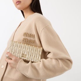 Matelass&eacute; Metallic Mini Crossbody Bag