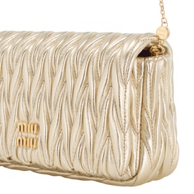 Matelass&eacute; Metallic Mini Crossbody Bag