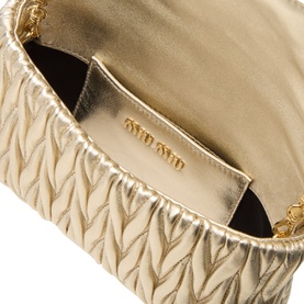 Matelass&eacute; Metallic Mini Crossbody Bag