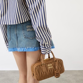 Matelass&eacute; Small Top Handle Bag