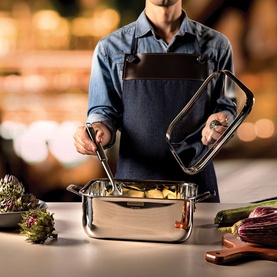 3-Ply Stainless Steel Square Casserole 26cm